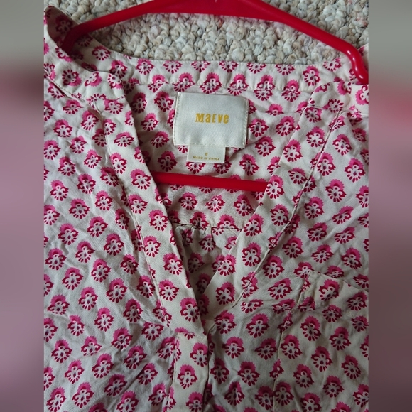 Anthropologie Maeve Laiken Henley In Motif Tunic Top size 8 - Picture 14 of 16